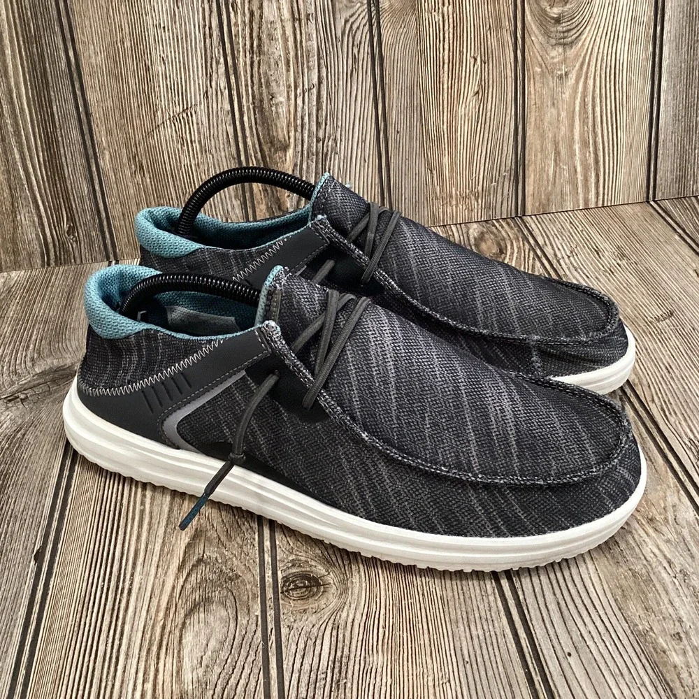 Hey Dude Wally Frontier Lava Stone Blue Gray Slip On Sneakers Men's Size 9 US